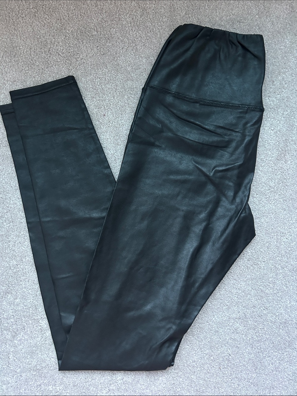 Aritzia Wilfred Free Black Faux Leather Leggings
